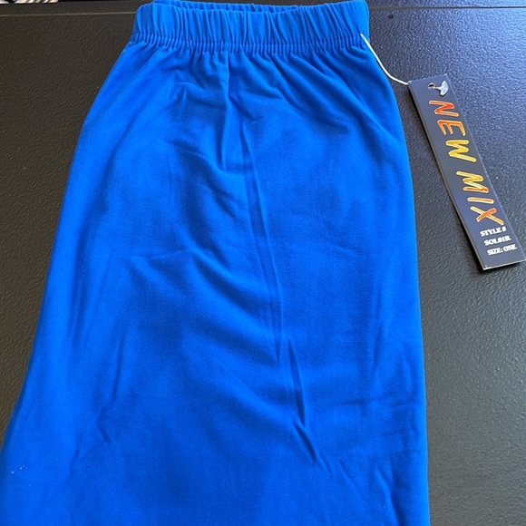 BLUE NEW MIX LEGGINGS.   ONE SIZE.  STRETCH SOUBLE STRETCHED - Picture 7 of 7